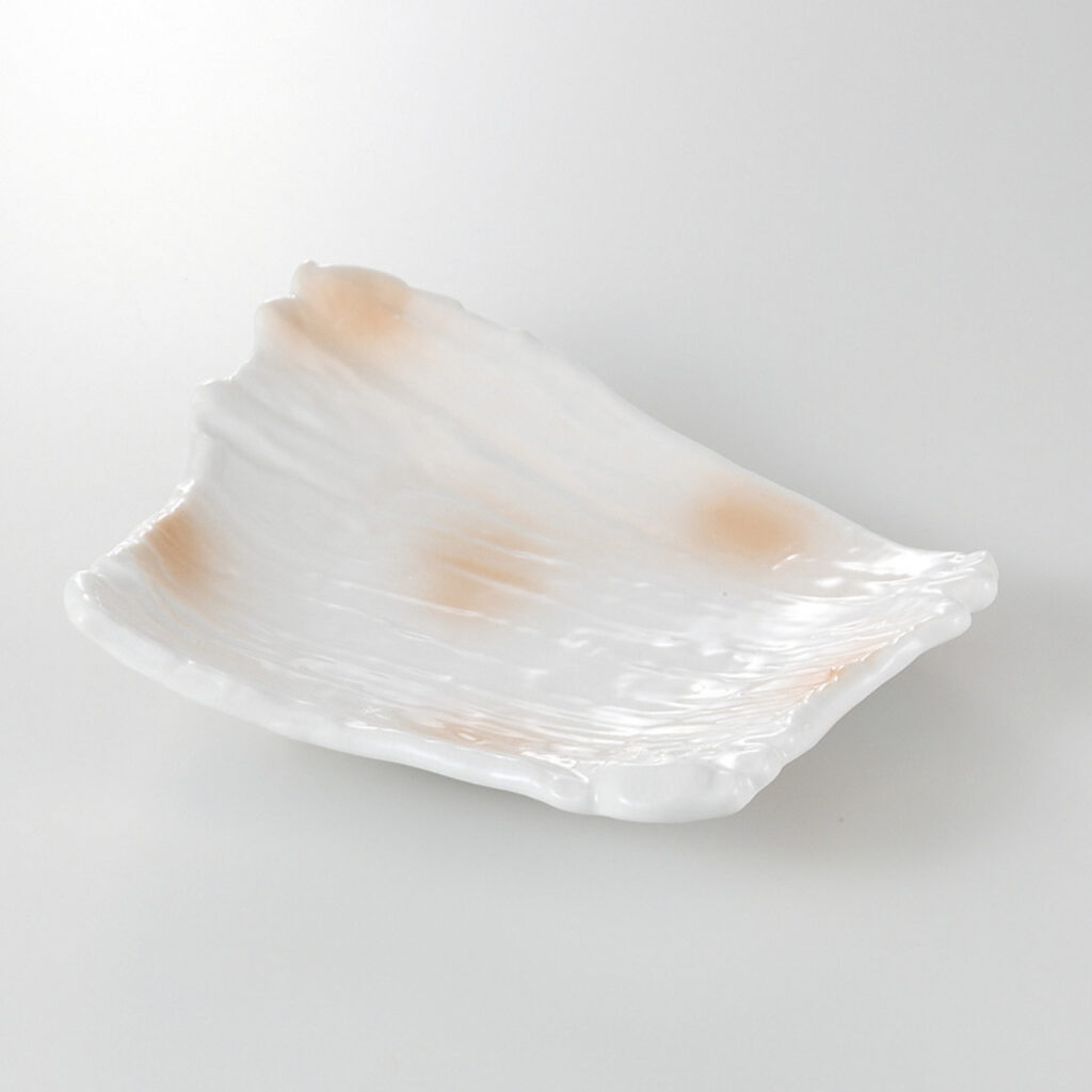 桃色志野 削ぎ前菜皿