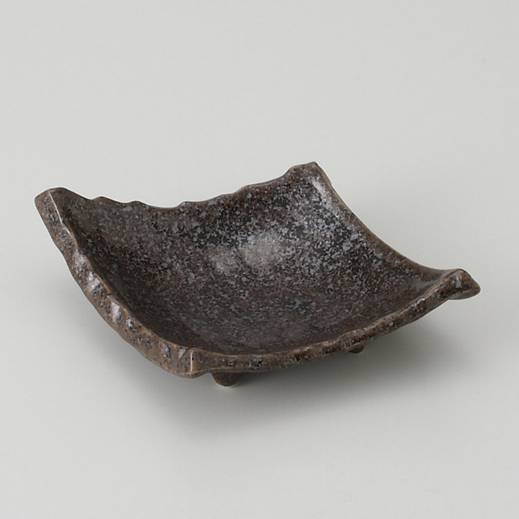 黒結晶 瓦小皿