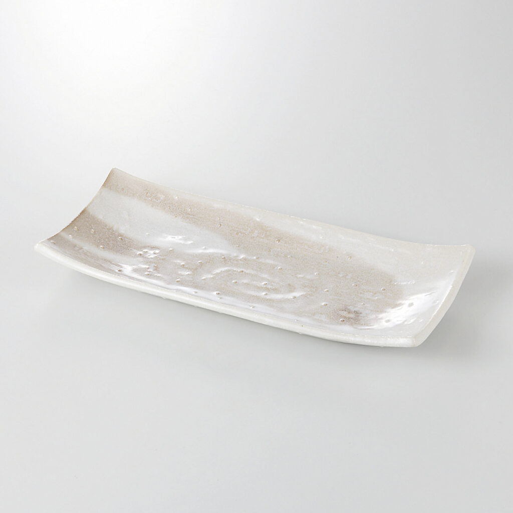 霞流し 砂目焼物皿