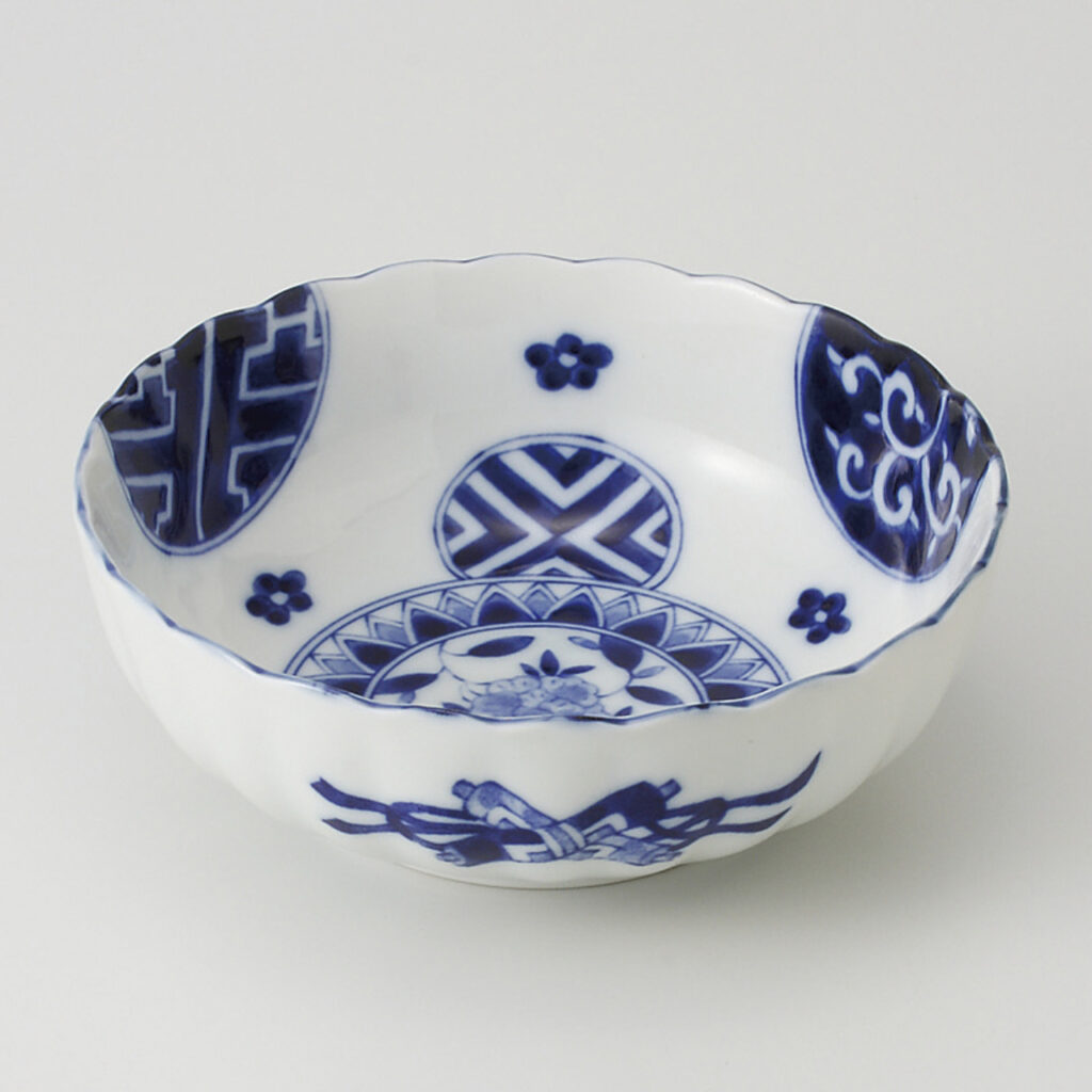 藍丸紋 5．5鉢