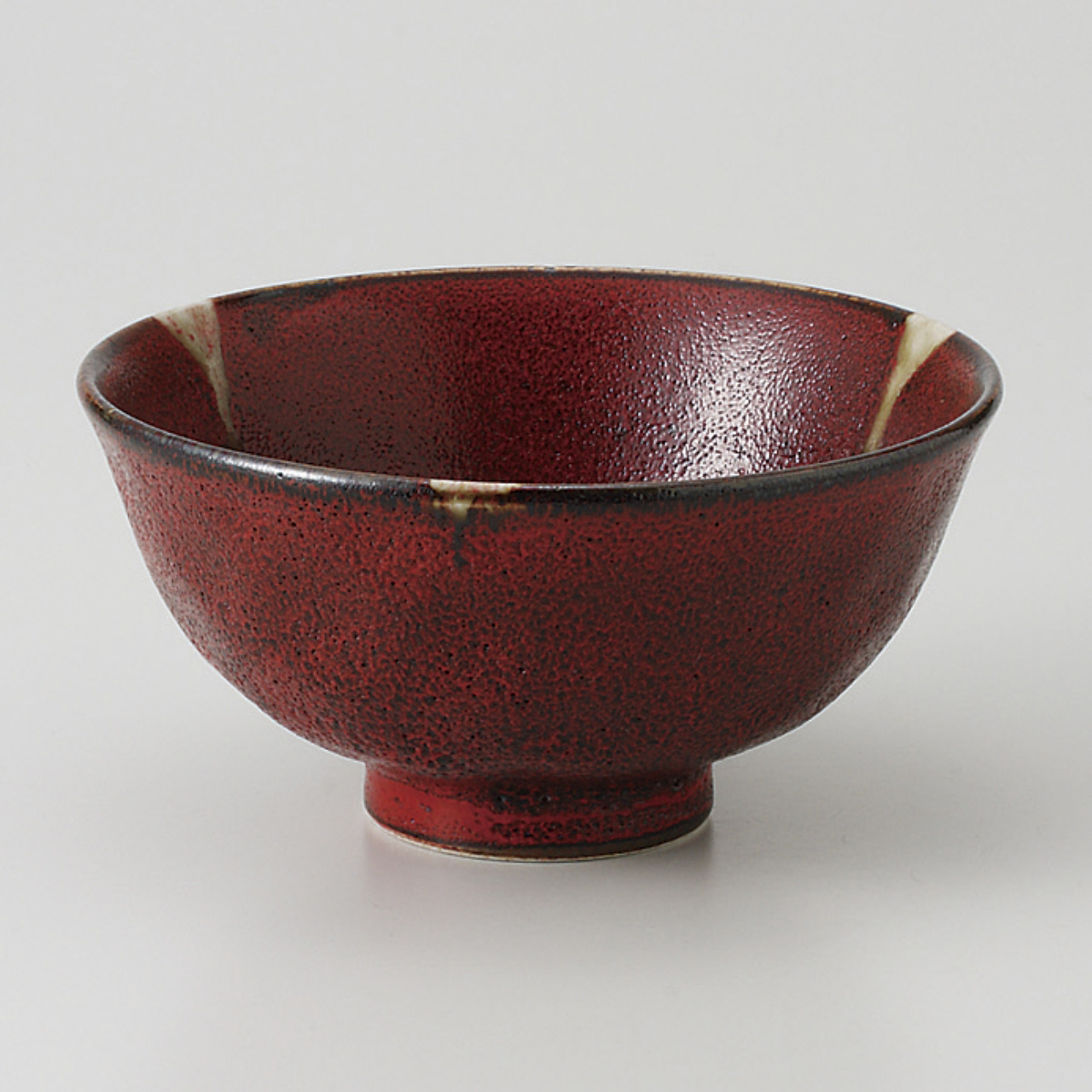 赤黒釉彩 茶碗