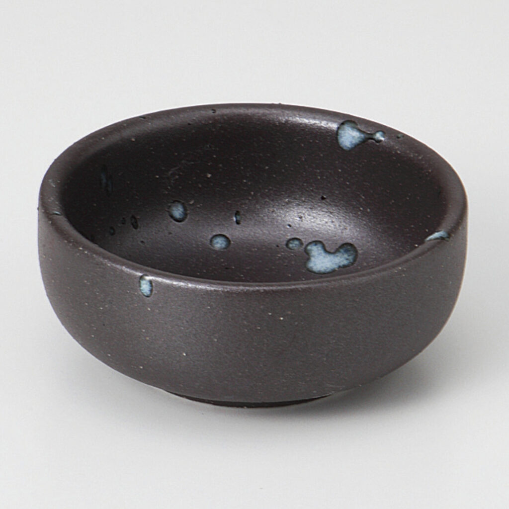 黒釉白しぶき 珍味千代口