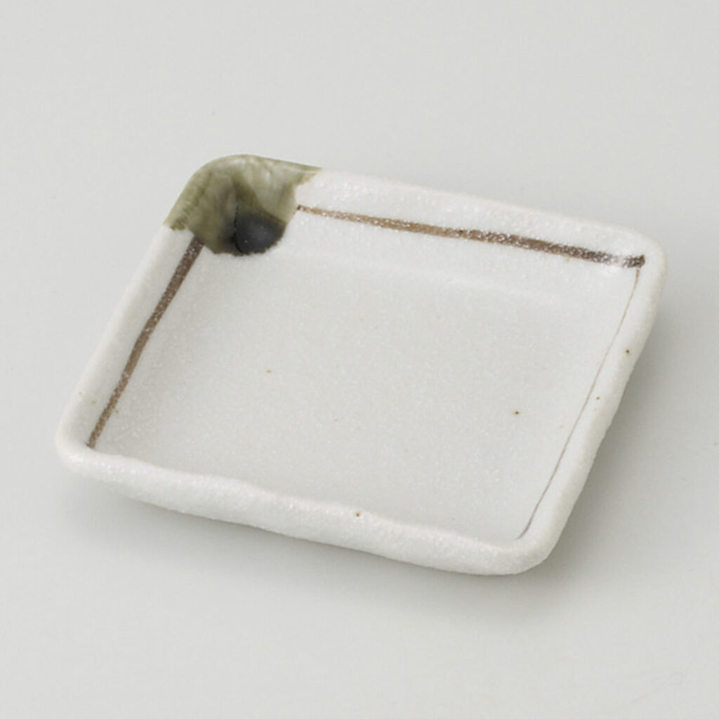 志野茶ライン 正角小皿