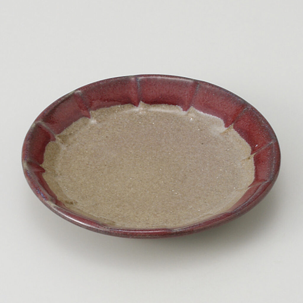 辰砂 面取3.5皿