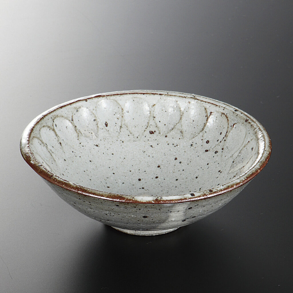 粉引花彫 小鉢