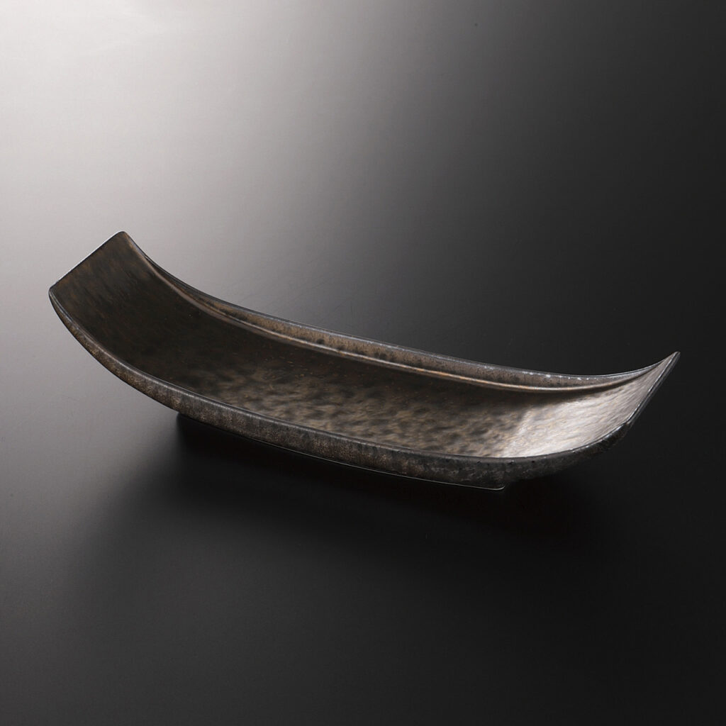 金結晶 舟型長皿