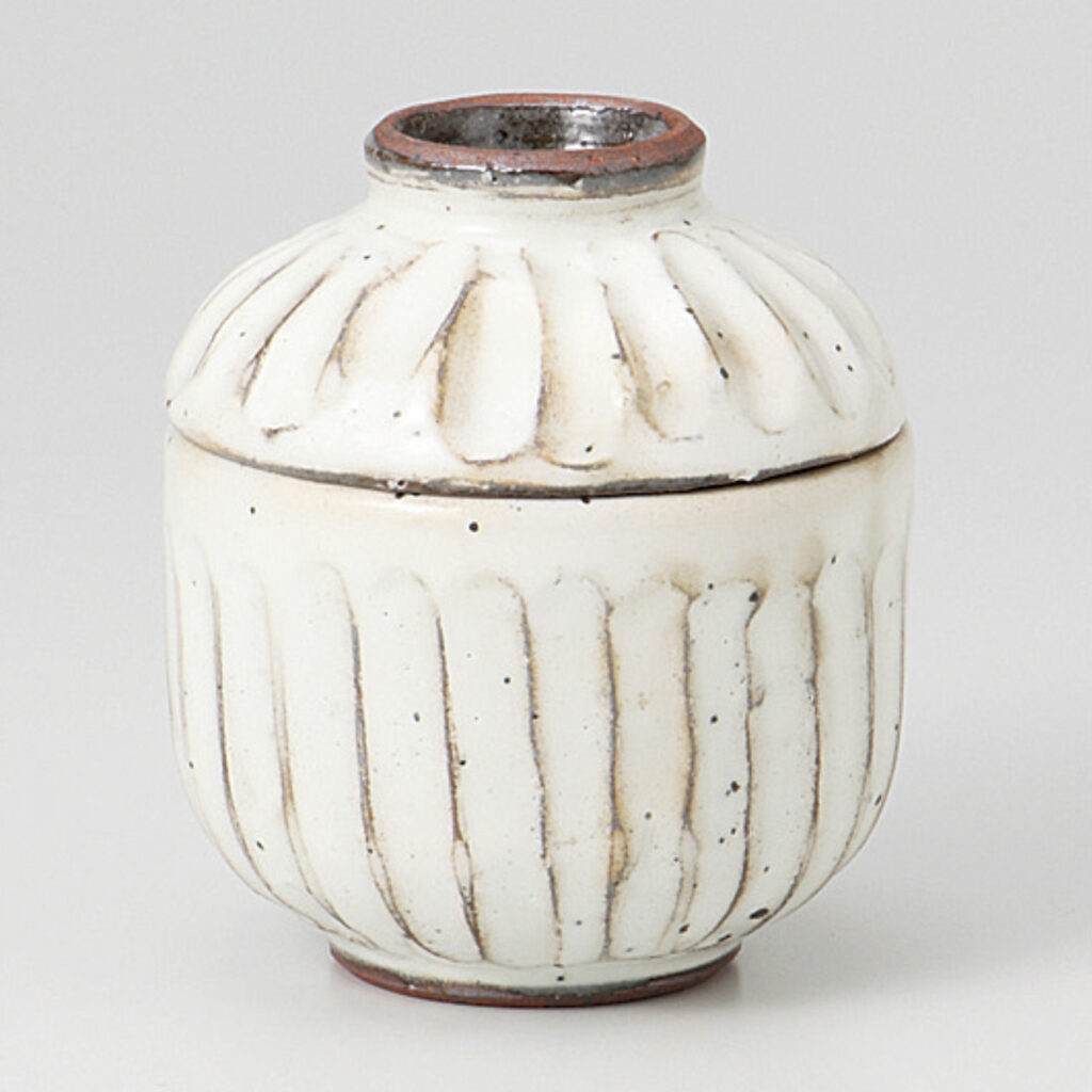 粉引 削ぎむし碗（蓋）