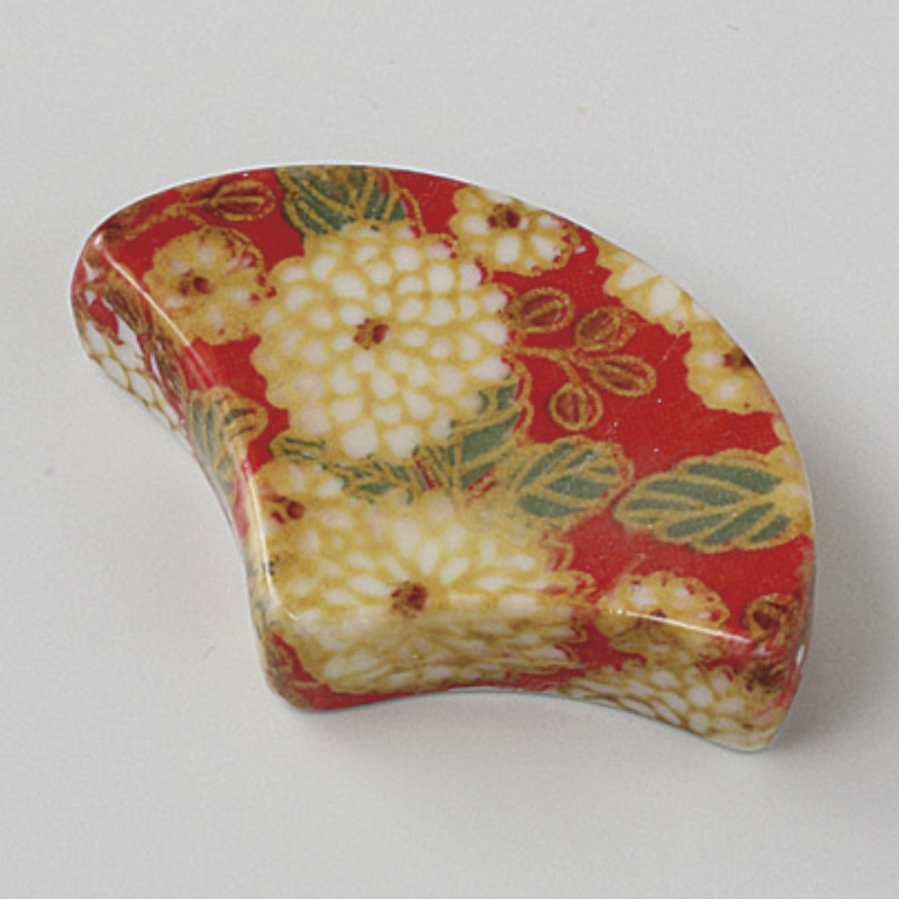 錦菊（赤） 扇型箸置