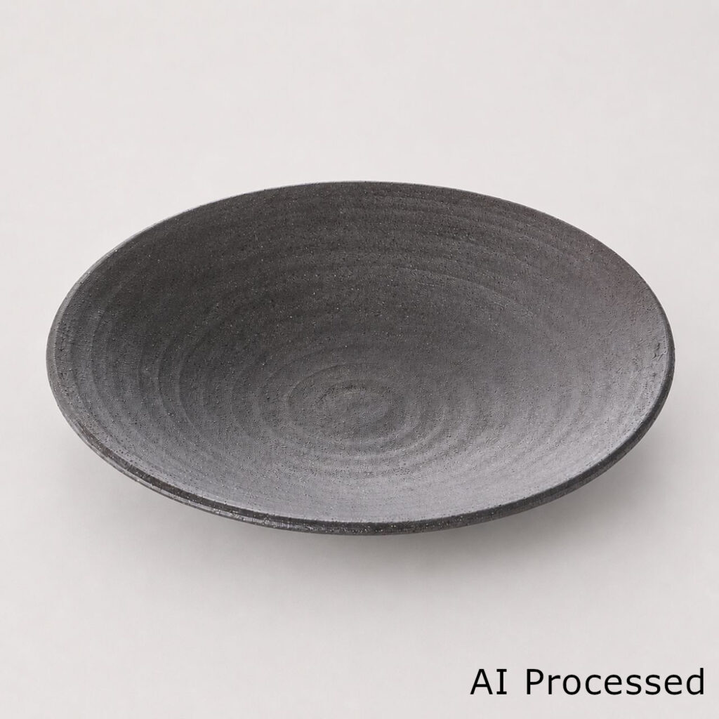 黒吹き焼締 丸8.0皿