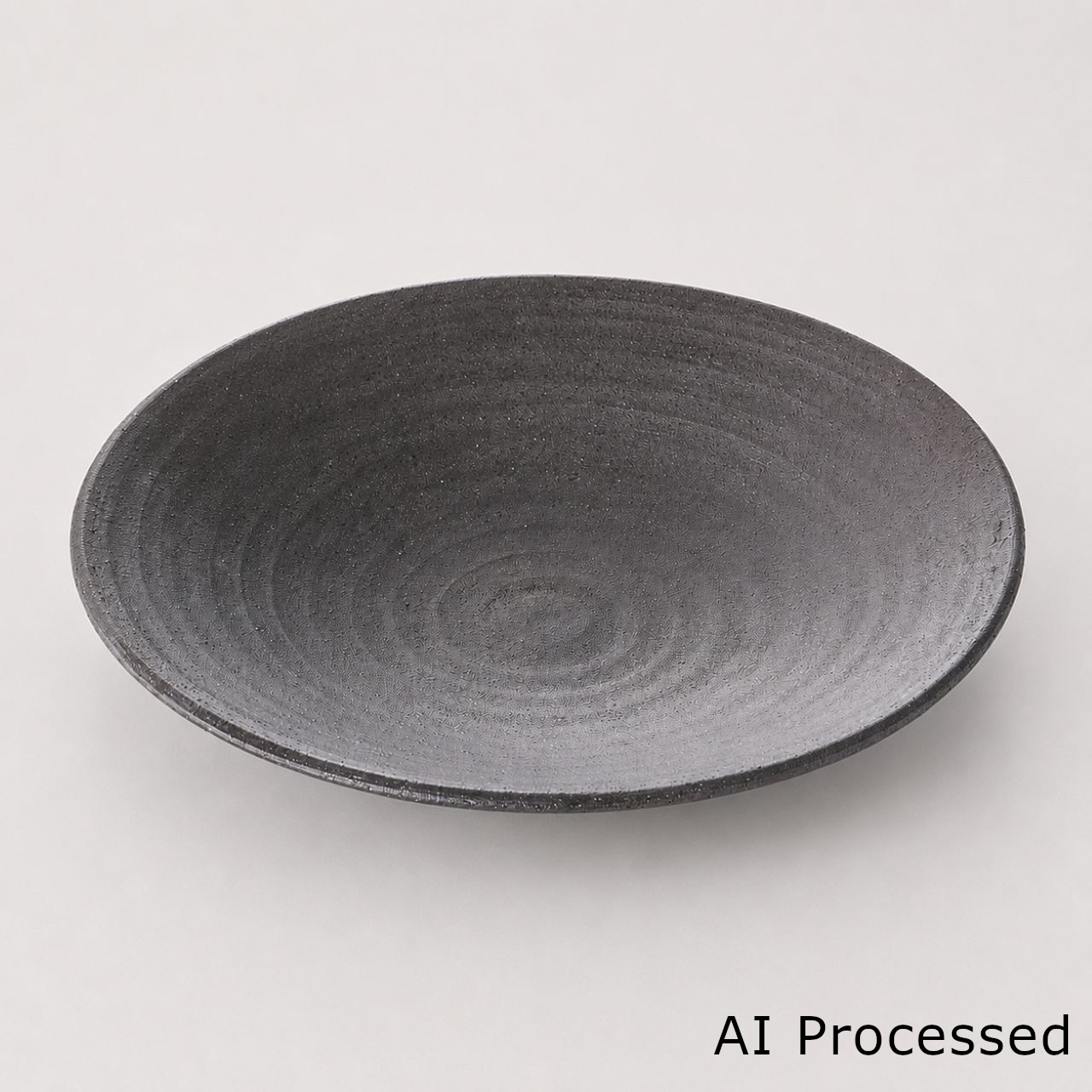 黒吹き焼締 丸8.0皿