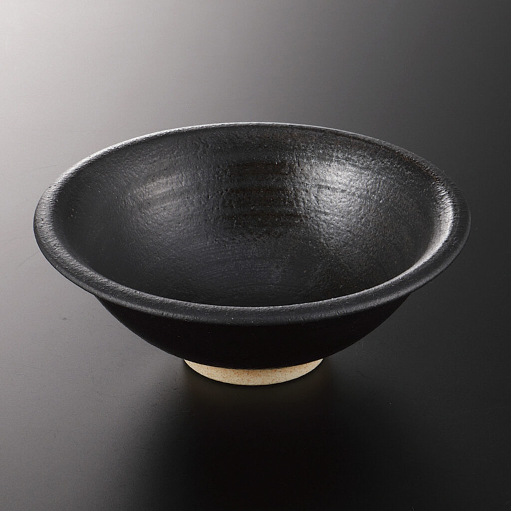 黒柿釉 帽子型深鉢