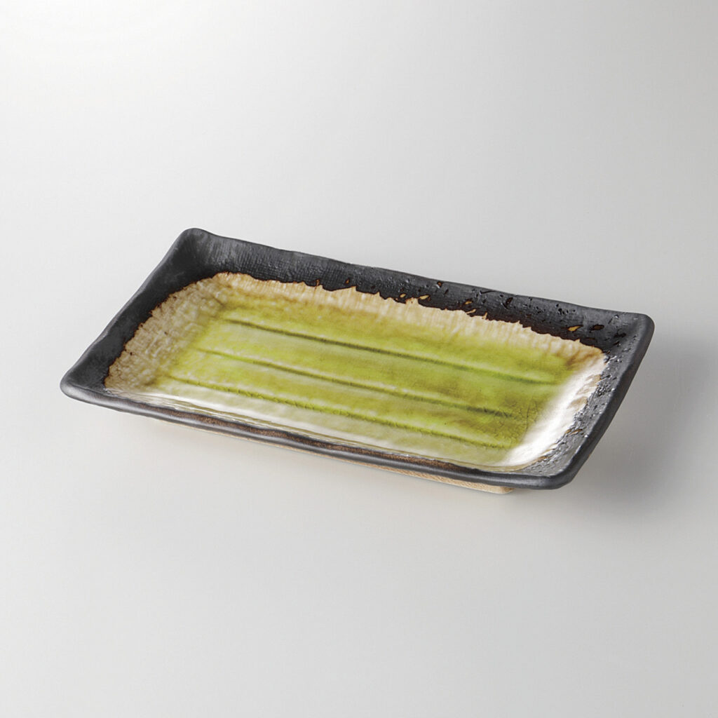 黄貫入 7．0焼物皿
