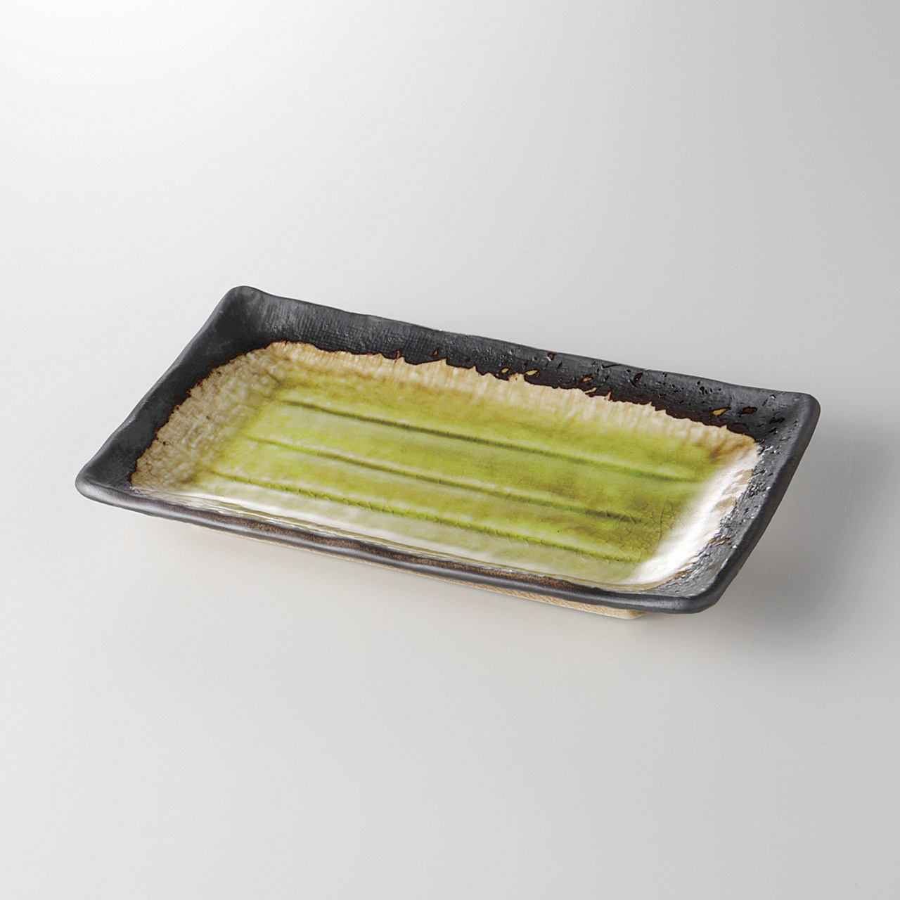 黄貫入 7．0焼物皿