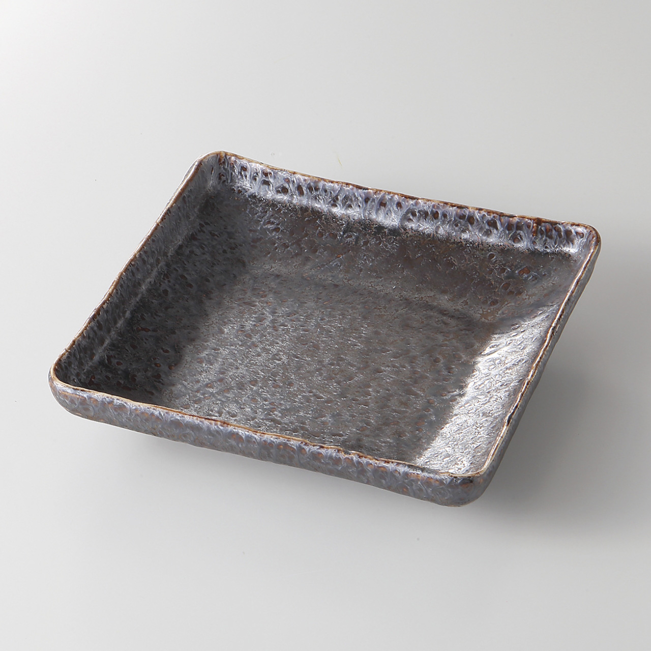 イブシ結晶 深口7寸正角皿