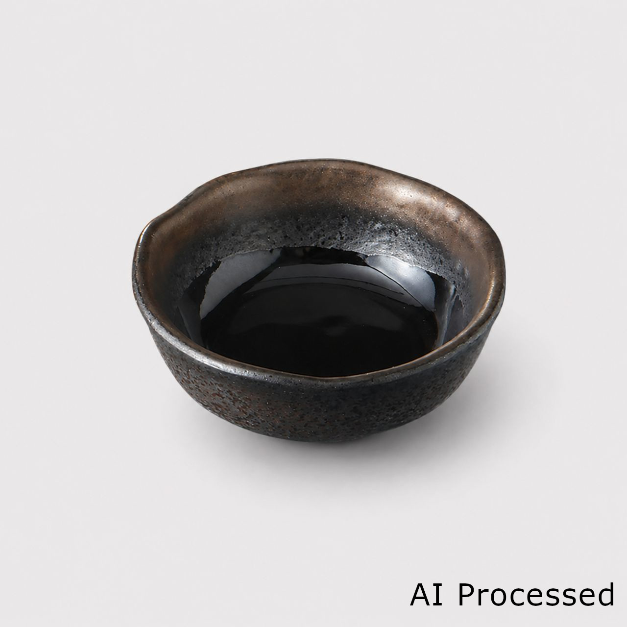 金彩天目 深口7寸正角皿