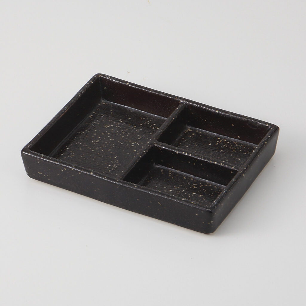 黒梨地 ３品薬味皿