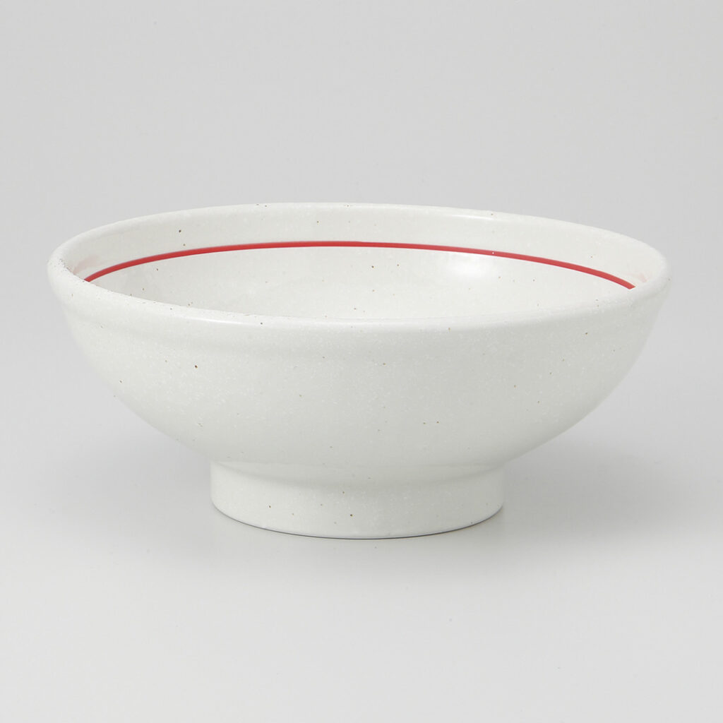 粉引赤ライン 玉渕22ｃｍ丼