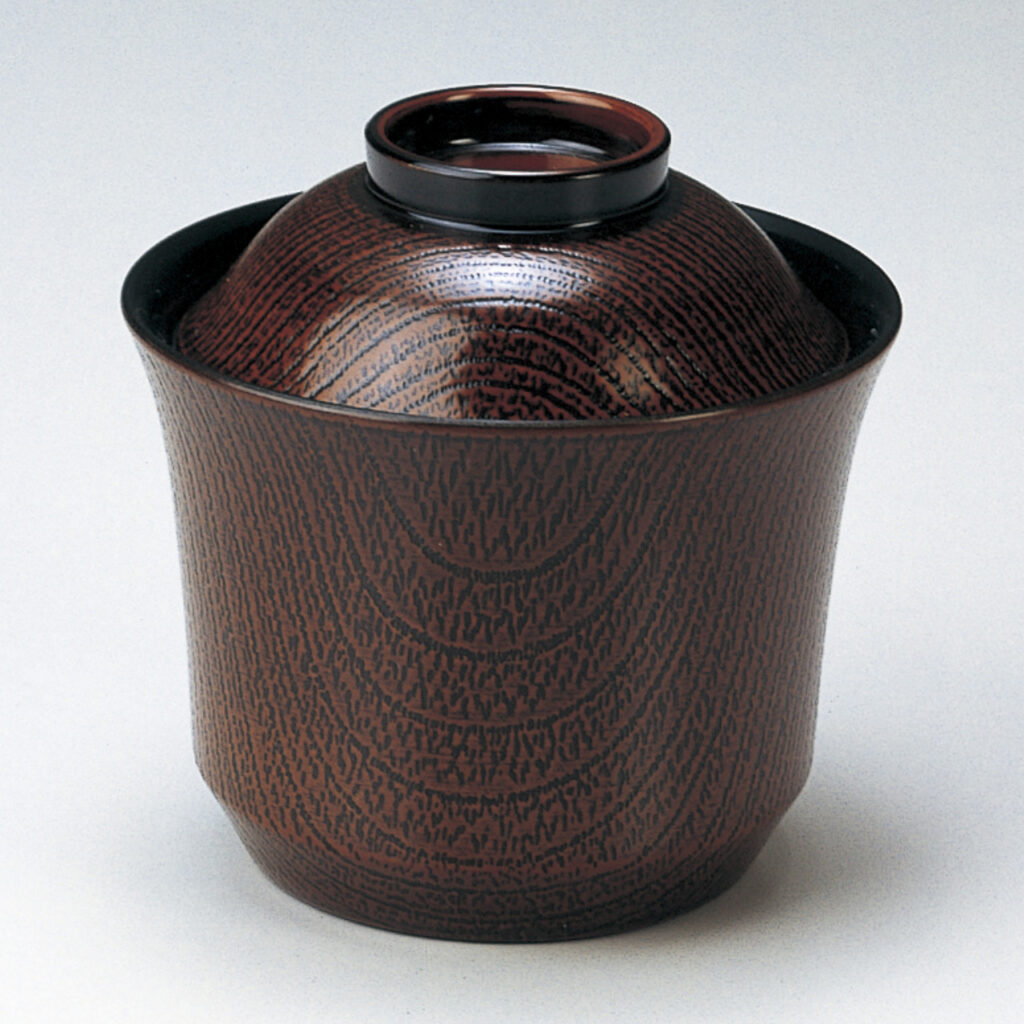 3寸富士型小吸物椀 栃内黒