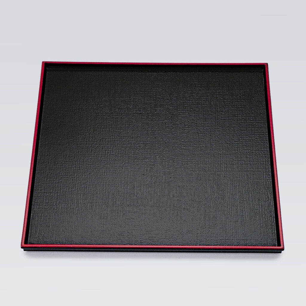 角布目盆黒天朱 8．5寸