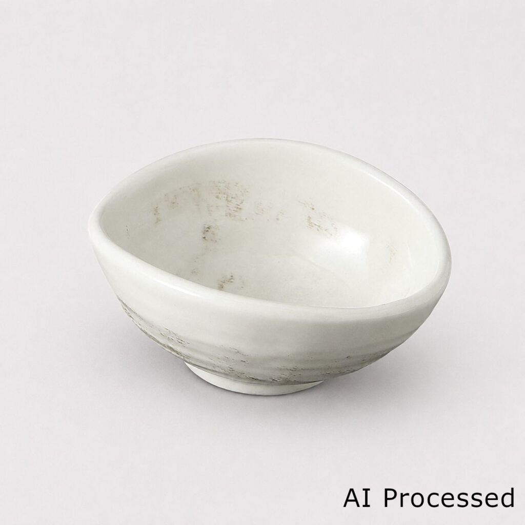 粉引 卵型千代口