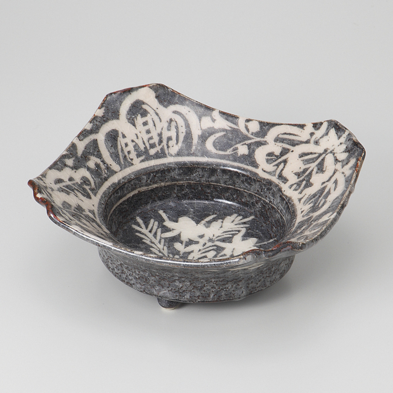 鼠志野 角型向付