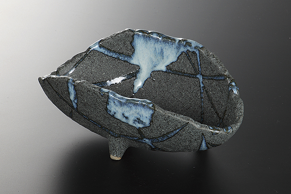 【廃番】乳白流 二ッ山向付