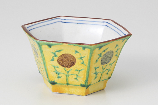 【廃番】交趾草花 六角珍味