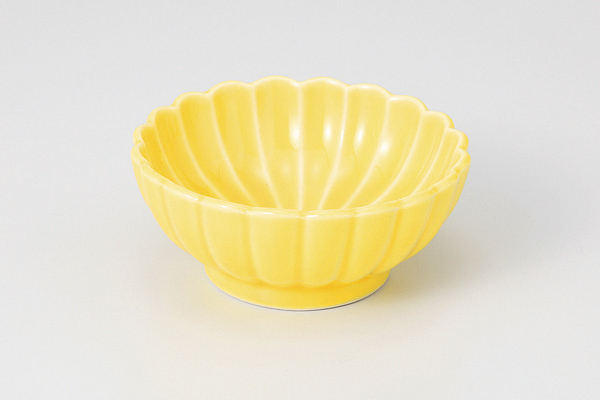 【廃番】菊型黄釉 千代口