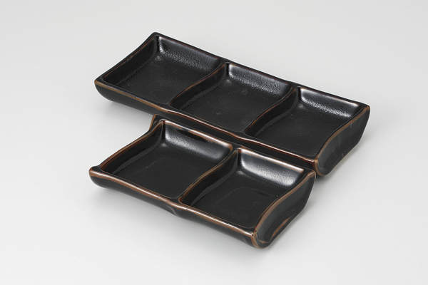 【廃番】ゆず天目 三ッ切薬味皿