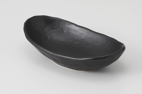 ブラック 楕円鉢