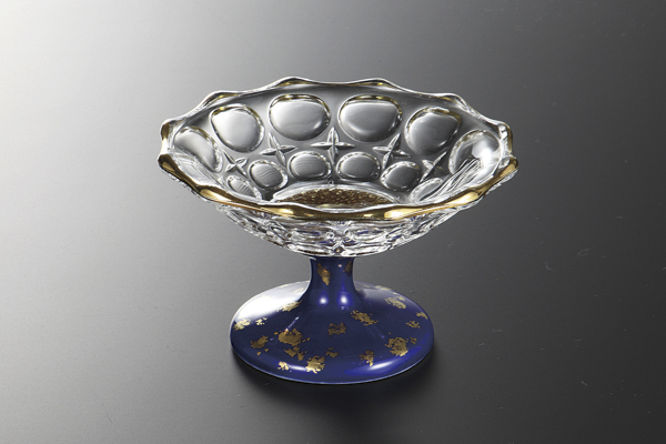 ガラスルリ釉 高台4.0平鉢