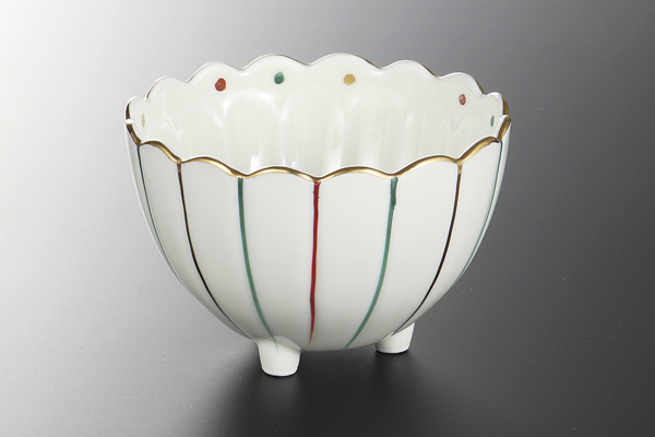 【廃番】水玉十草 菊型3.3鉢