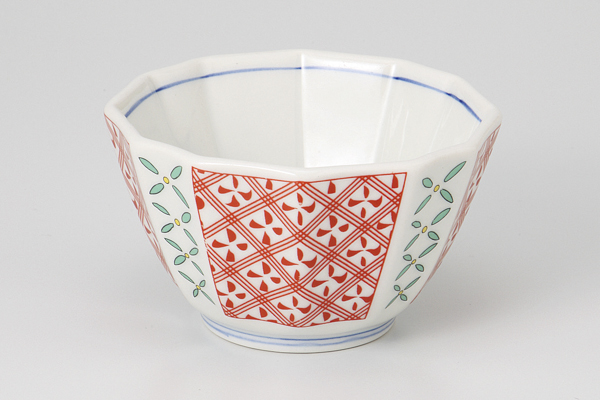 間取格子 十二角小鉢