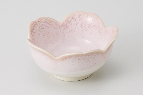 乳白ピンク 桜型小鉢