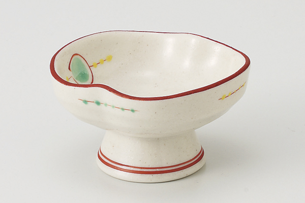 色絵丸紋 高台珍味