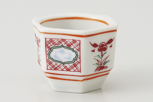 赤絵山水 六角珍味