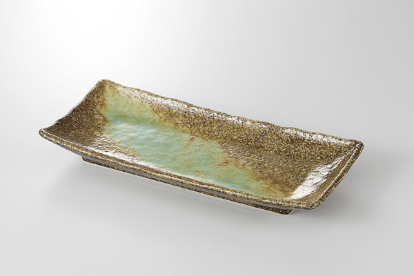 緑彩流 サンマ皿