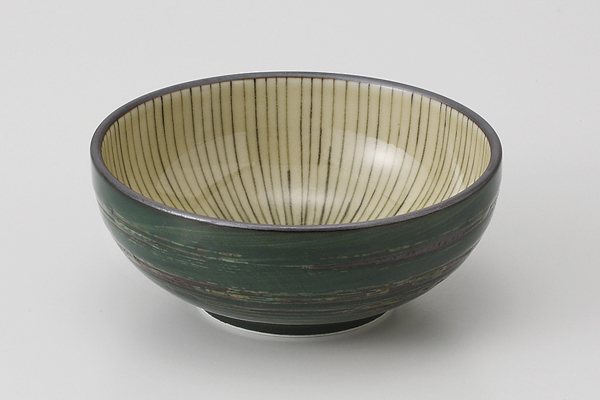 緑釉十草 小鉢
