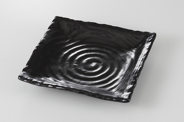 ブラック 正角皿(大)