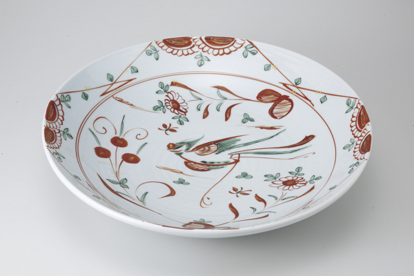 錦花鳥 尺二盛皿
