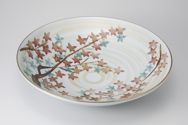 金彩紅葉 尺二盛皿