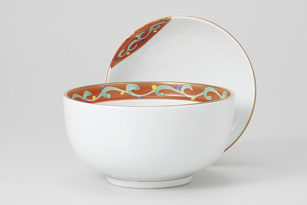 朱巻交趾唐草 菓子碗