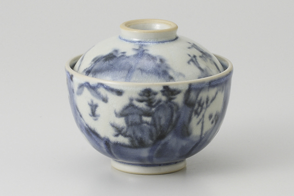 青〆山水 小煮物碗