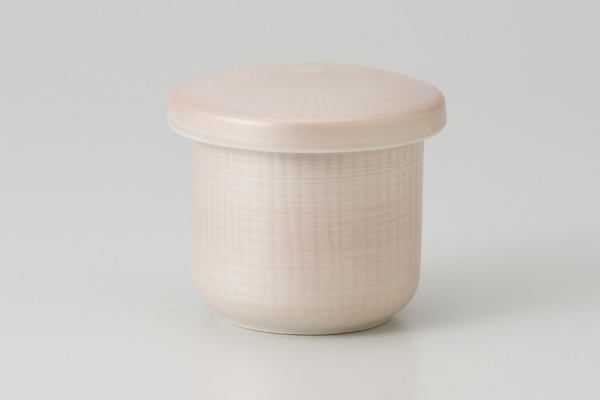 ピンク銀彩 小むし碗