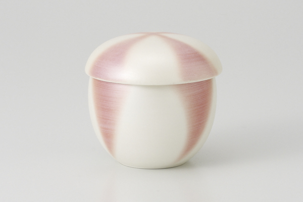 銀彩捻りピンク むし碗