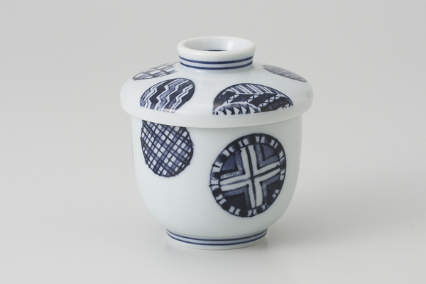 染付丸紋 むし碗