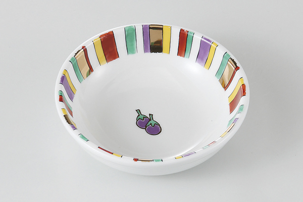 虹十草なす 丸鉢