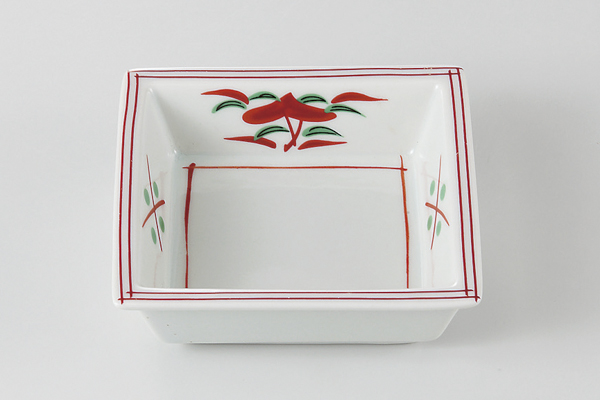 赤筋小花 正角鉢