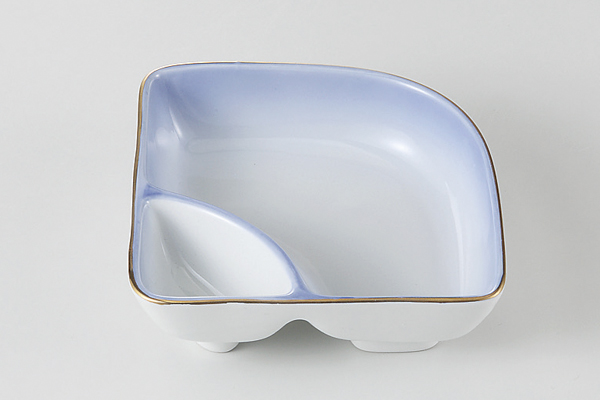 渕金コバルト 仕切鉢