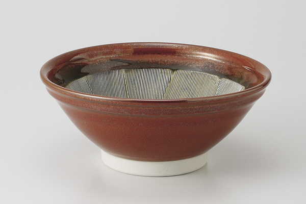 赤釉目あり 7.0反丼